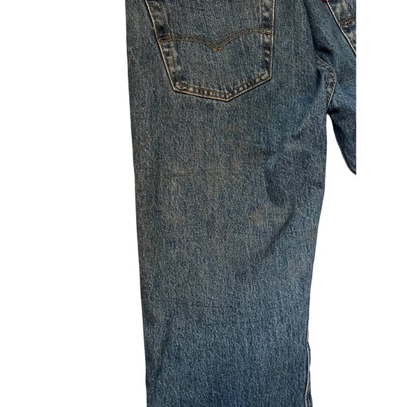 Levi's 501 Vintage Blue Denim Straight Leg Jeans Men's Size W32 L32 Classic Fit - Picture 9 of 10